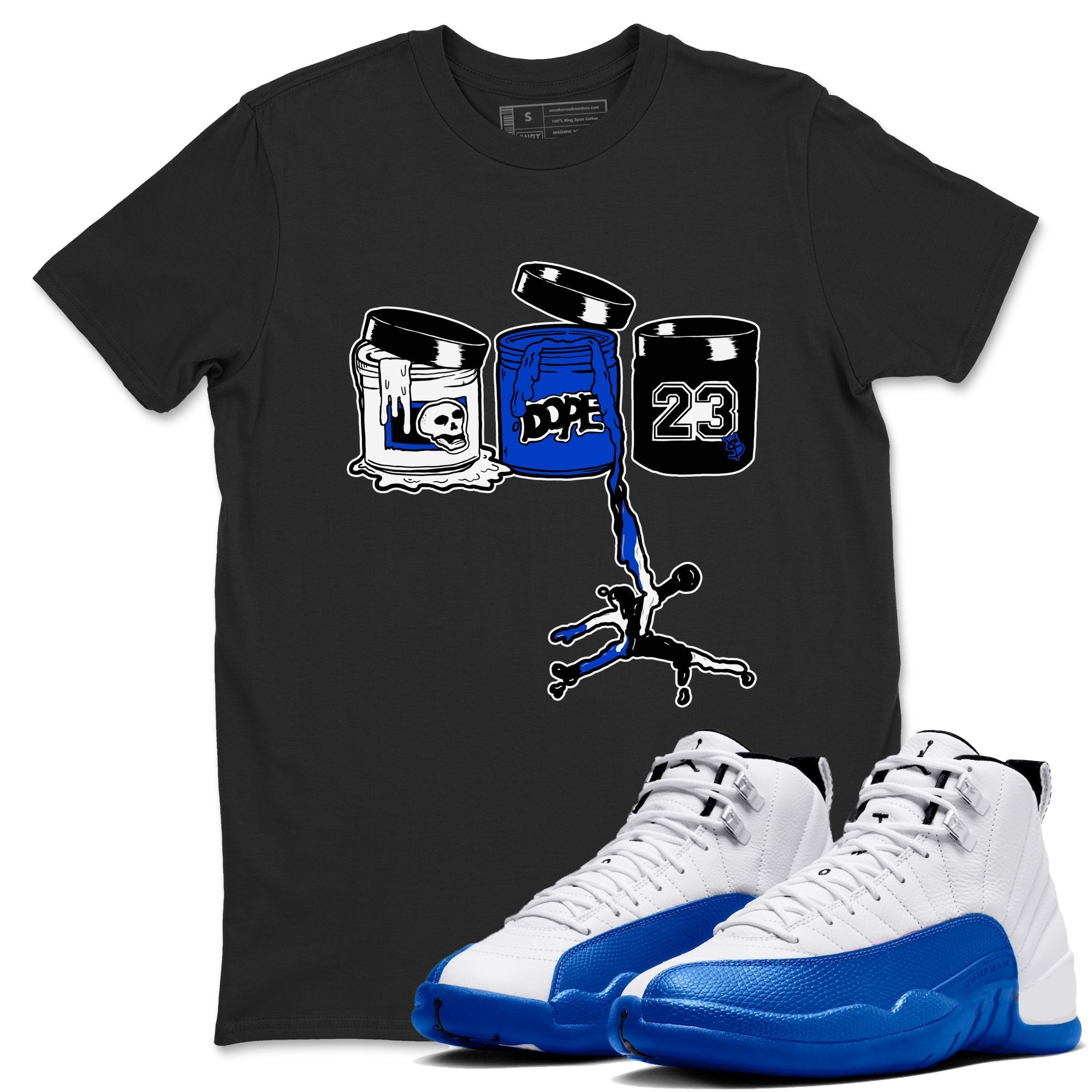 Jordan Paint Sneaker Tees - Air Jordan 12 Blueberry
