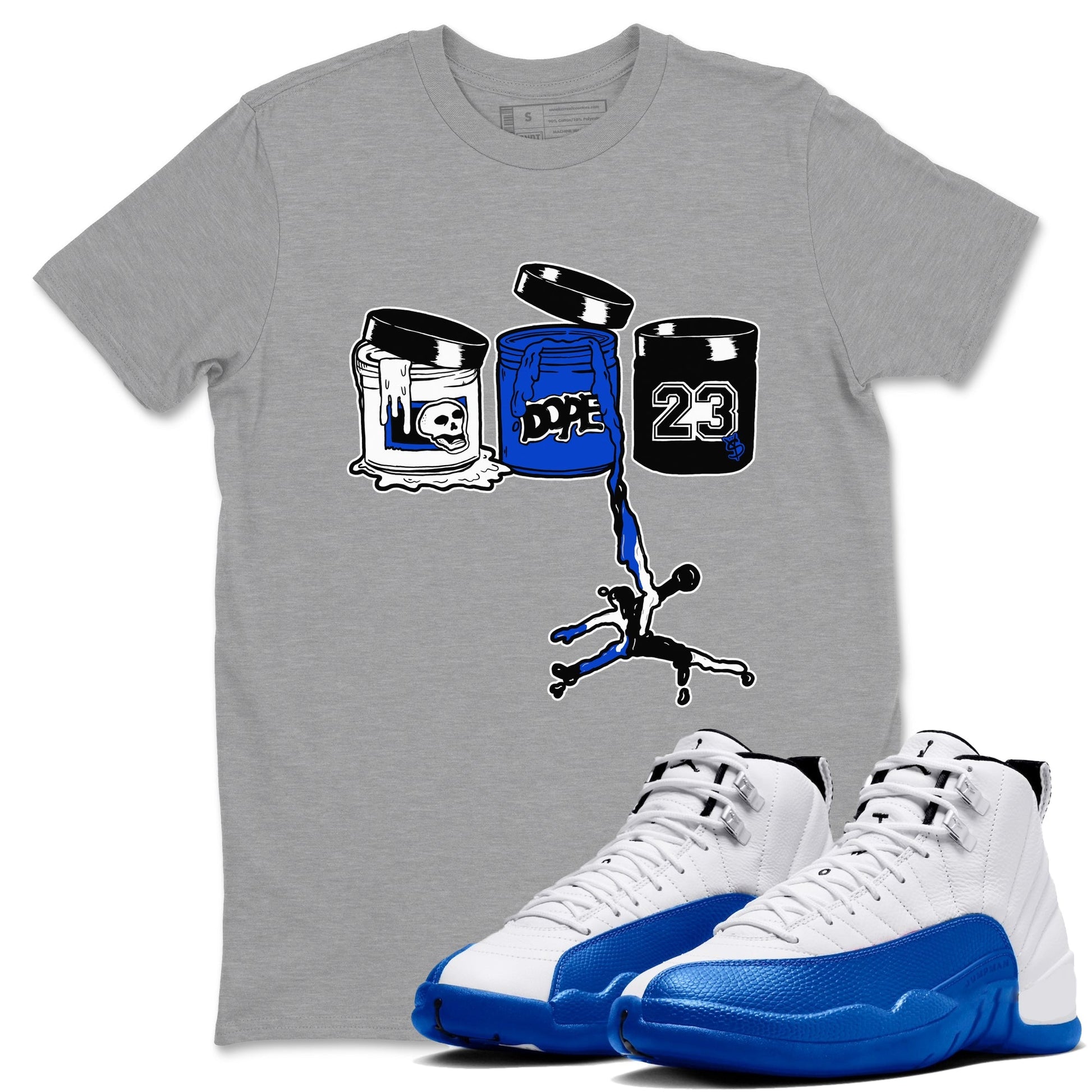 Jordan Paint Sneaker Tees - Air Jordan 12 Blueberry