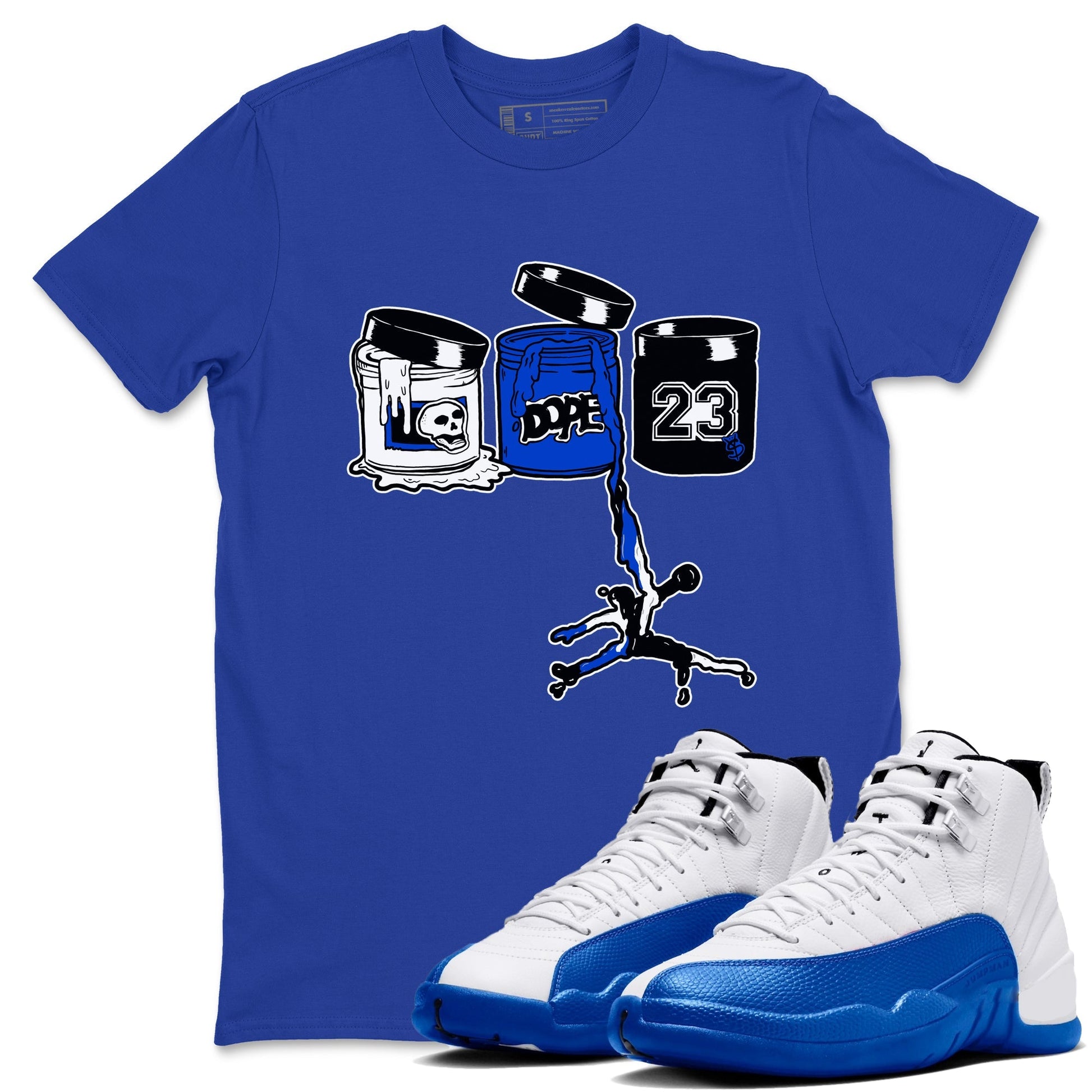 Jordan Paint Sneaker Tees - Air Jordan 12 Blueberry