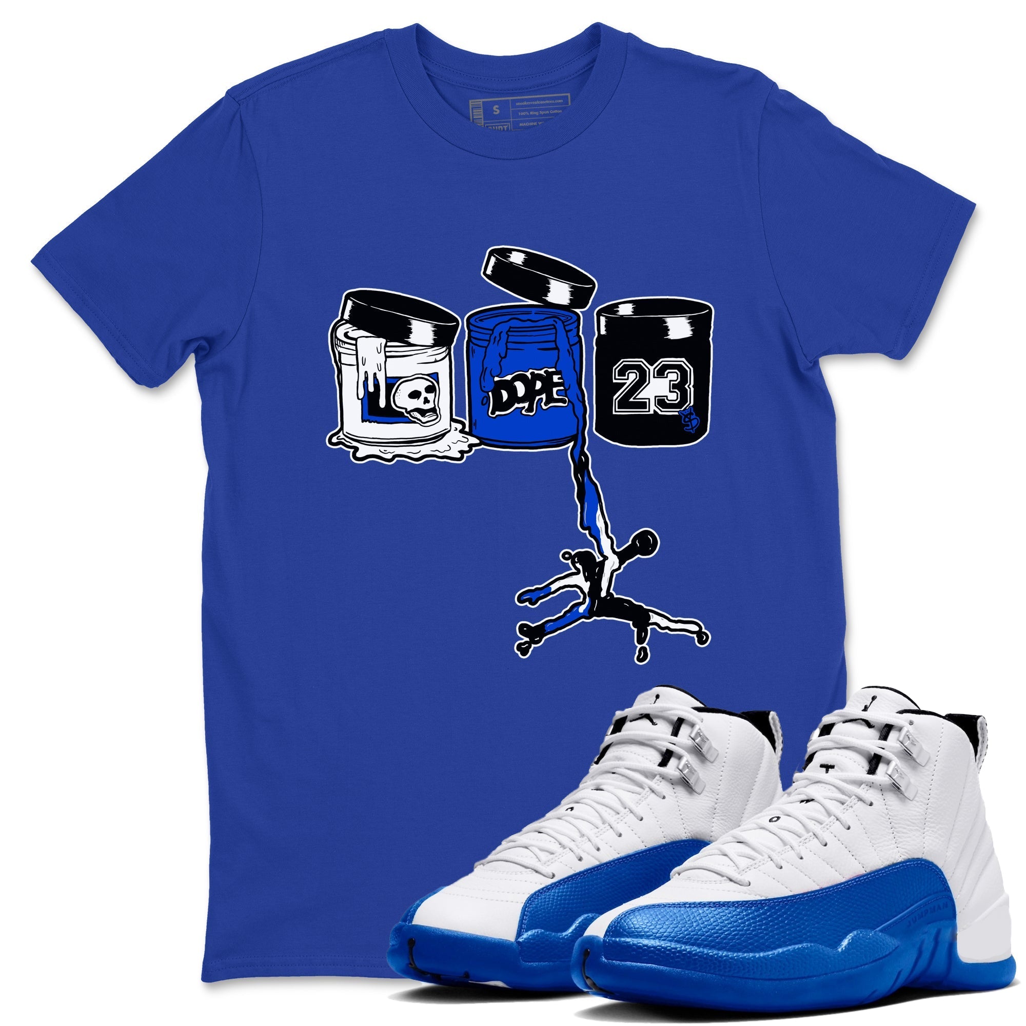 Jordan Paint Sneaker Tees - Air Jordan 12 Blueberry