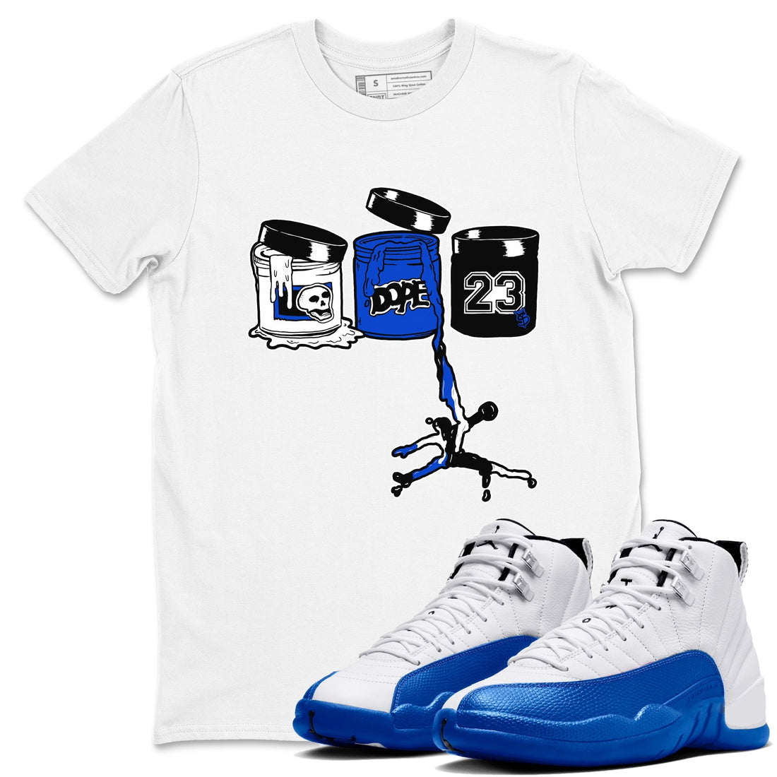 Jordan Paint Sneaker Tees - Air Jordan 12 Blueberry