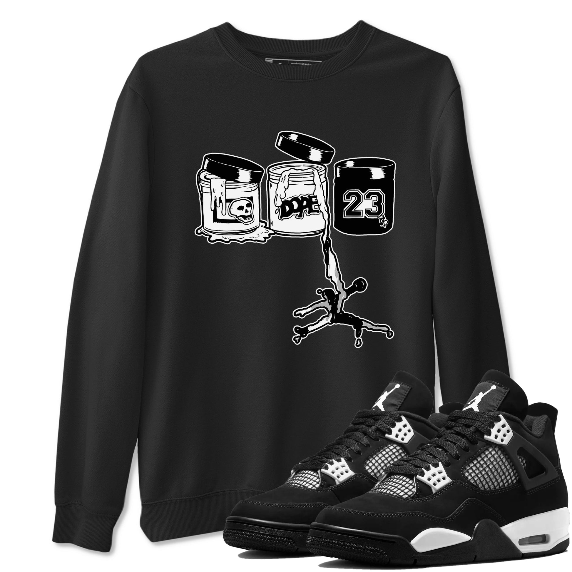 Jordan Paint Sneaker Tees - Air Jordan 4 White Thunder