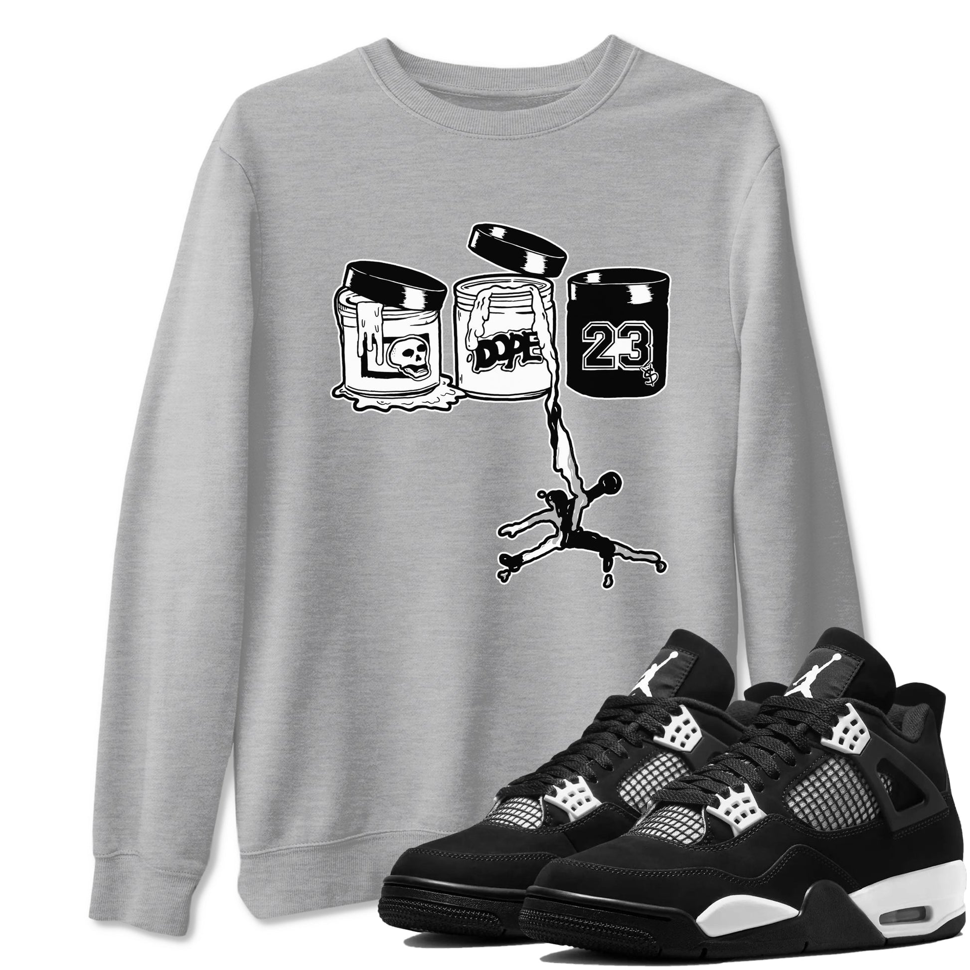 Jordan Paint Sneaker Tees - Air Jordan 4 White Thunder