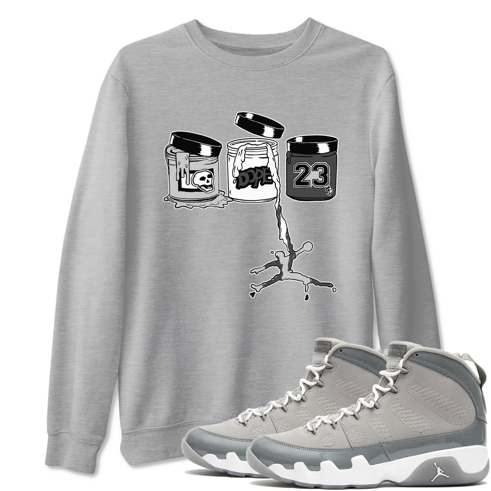 Jordan Paint Sneaker Tees - Air Jordan 9 Cool Grey