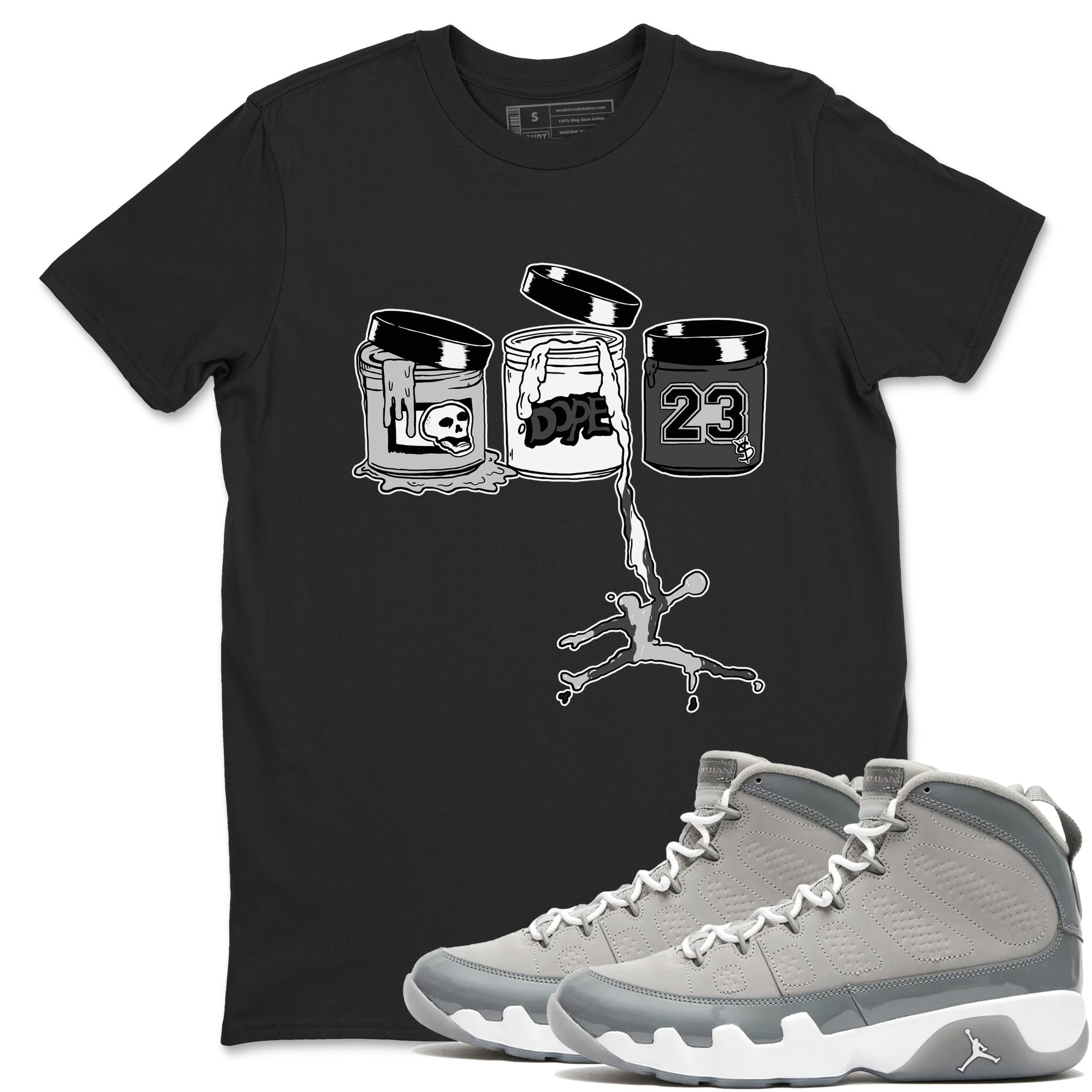 Jordan Paint Sneaker Tees - Air Jordan 9 Cool Grey