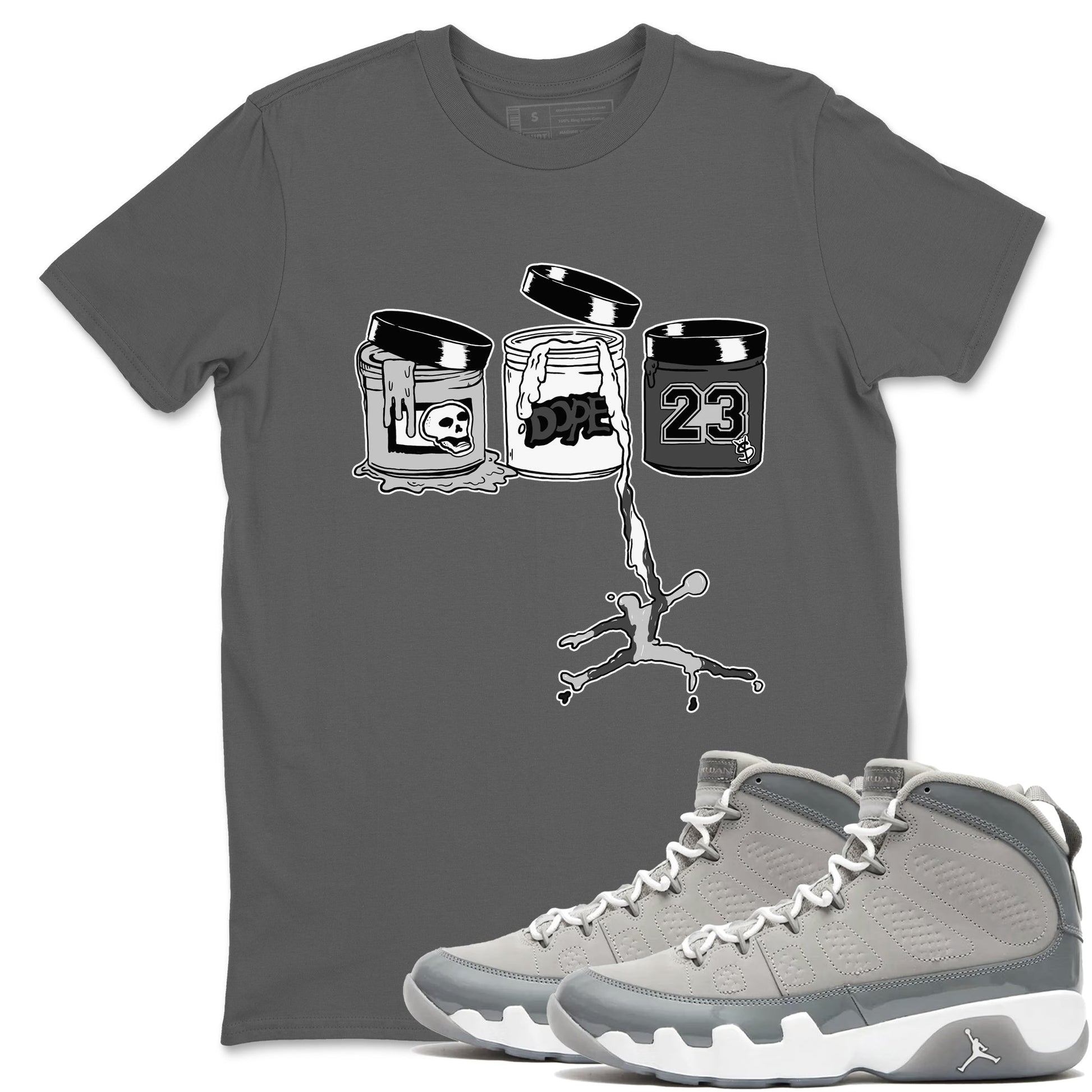 Jordan Paint Sneaker Tees - Air Jordan 9 Cool Grey