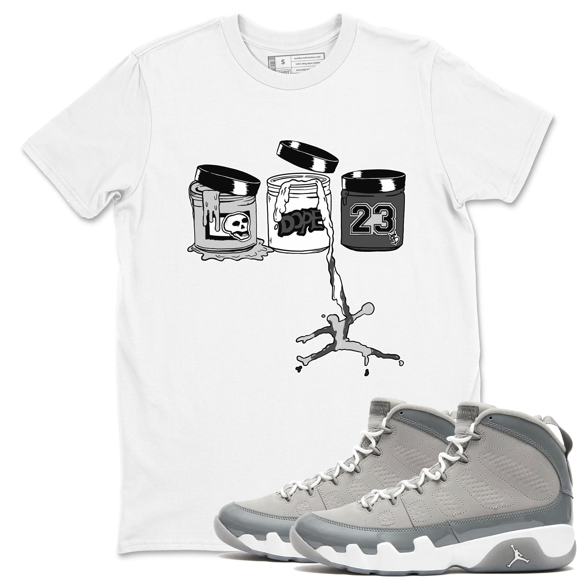 Jordan Paint Sneaker Tees - Air Jordan 9 Cool Grey