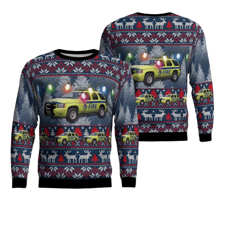 Aircraft Rescue and Firefighting Denver International Airport AOP Sweater ? Usalast