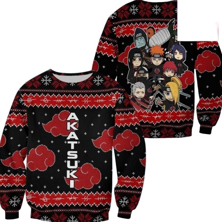 Akatsuki Naturo Akatsuki 3d Ugly Christmas Sweater ? Usalast