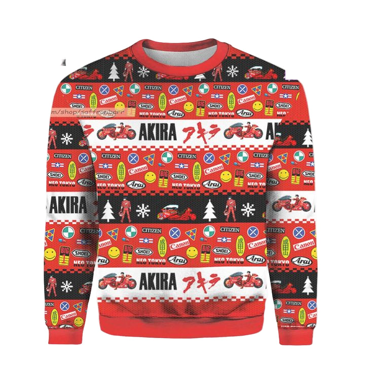 Akira Kaneda Bike Xmas Kid Akira 3d Ugly Christmas Sweater ? Usalast