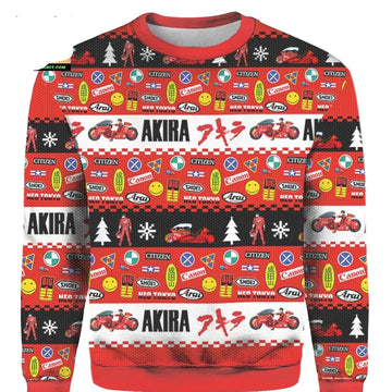 Akira Kaneda Bike Xmas Ugly Christmas 3D Sweater ? Usalast