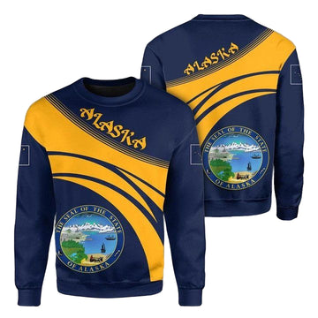 Alaska Coat Of Arms Sweater Cricket Style J5W ? Usalast