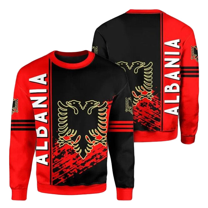 Albania Coat Of Arms Sweater Quarter Style J7 ? Usalast