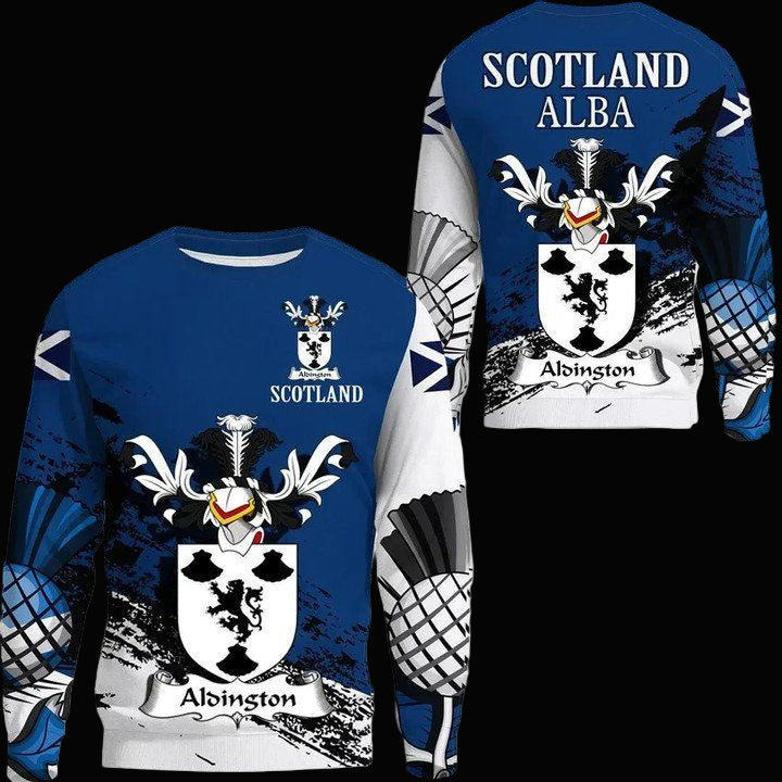 Aldington Scottish Family Crest Scotland Special Sweater A7 ? Usalast