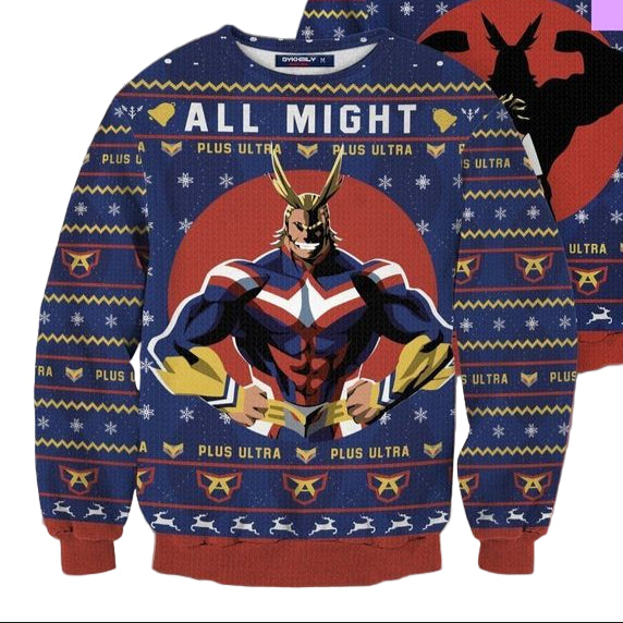 All Might Xmas 3d Ugly Christmas Sweater ? Usalast