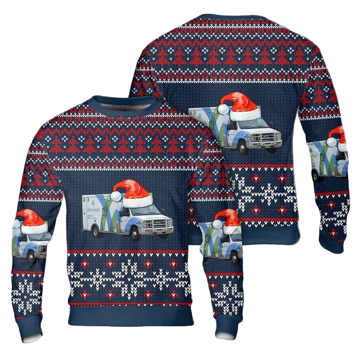 Allina Health Emergency Medical Services Saint Paul Minnesota Christmas AOP Sweater ? Usalast