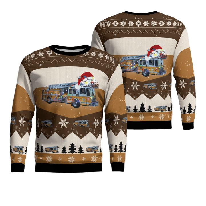 Alvaton Fire Department Christmas AOP Sweater ? Usalast