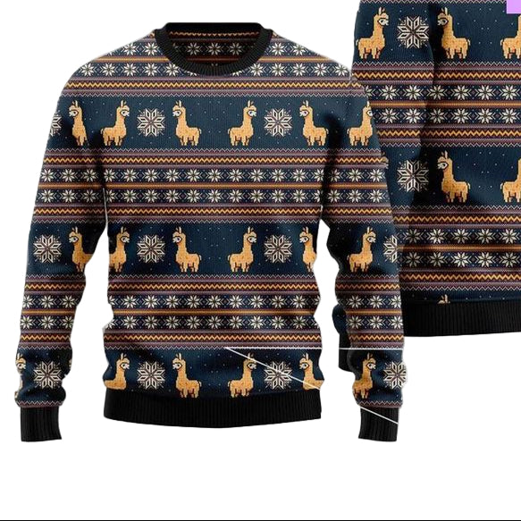 Amazing Llama Vacation For Couple Matching Friends 3d Ugly Christmas Sweater ? Usalast
