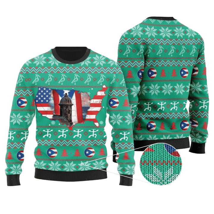 American Puerto Rico Ugly Christmas Sweater 2022 ? Usalast