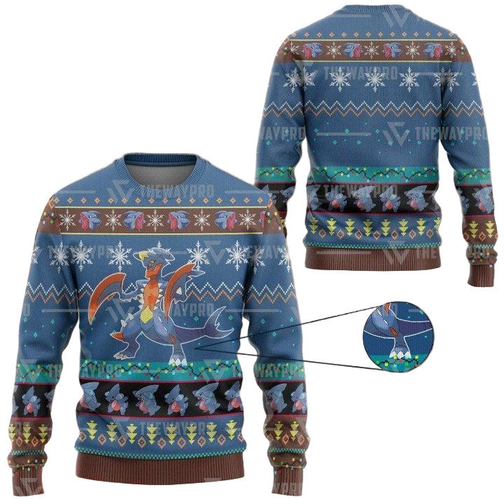 Anime Pokemon Garchomp Christmas Sweater ? Usalast