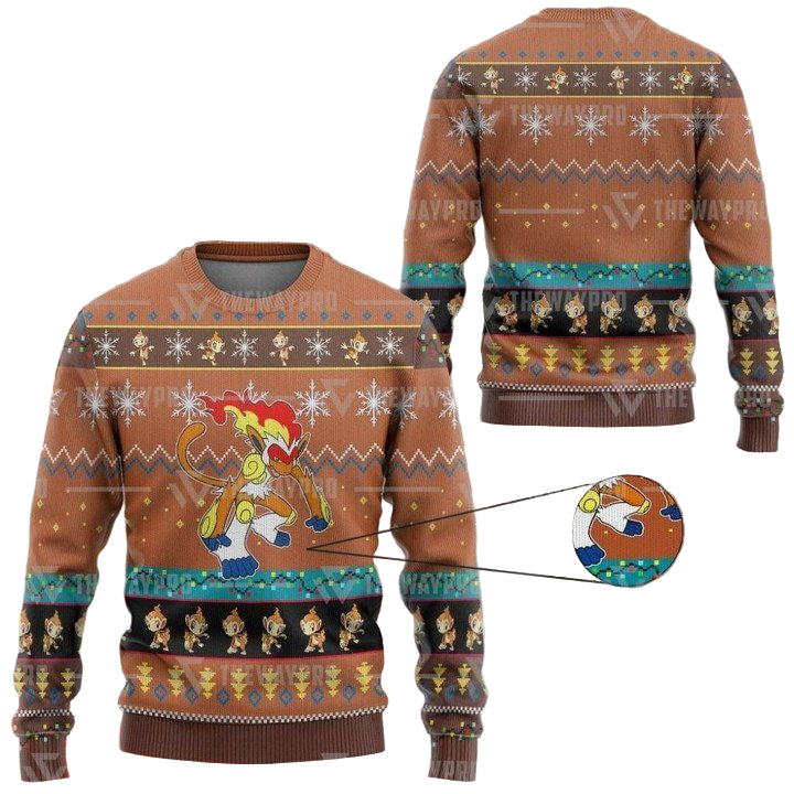 Anime Pokemon Infernape Christmas Sweater ? Usalast