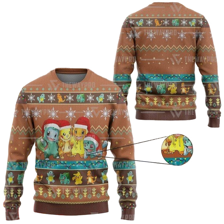 Anime Pokemon Merry Christmas Christmas Sweater ? Usalast