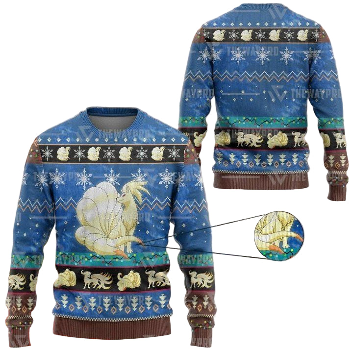 Anime Pokemon Ninetales Christmas Sweater ? Usalast