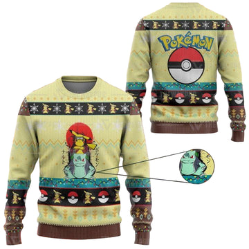 Anime Pokemon Pikuto Christmas Sweater ? Usalast
