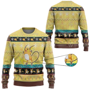 Anime Pokemon Raichu Christmas Sweater ? Usalast