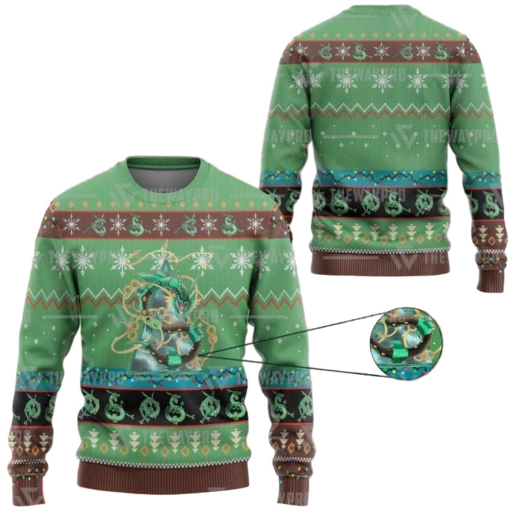 Anime Pokemon Rayquaza Christmas Sweater ? Usalast