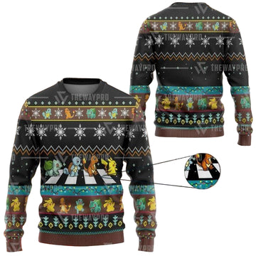 Anime Pokemon Road Crossing Christmas Sweater ? Usalast