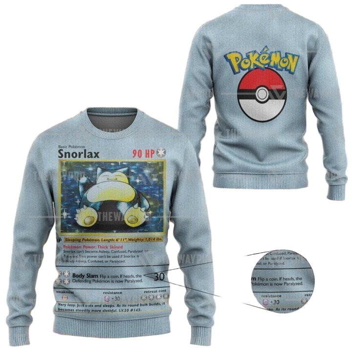 Anime Pokemon Snorlax Imitation Knitted Sweater ? Usalast