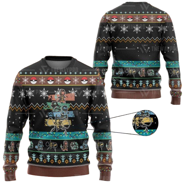 Anime Pokemon Teenage Mutant Ninja Turtles Christmas Sweater ? Usalast