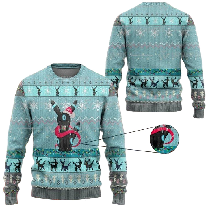 Anime Pokemon Umbreon Christmas Sweater ? Usalast