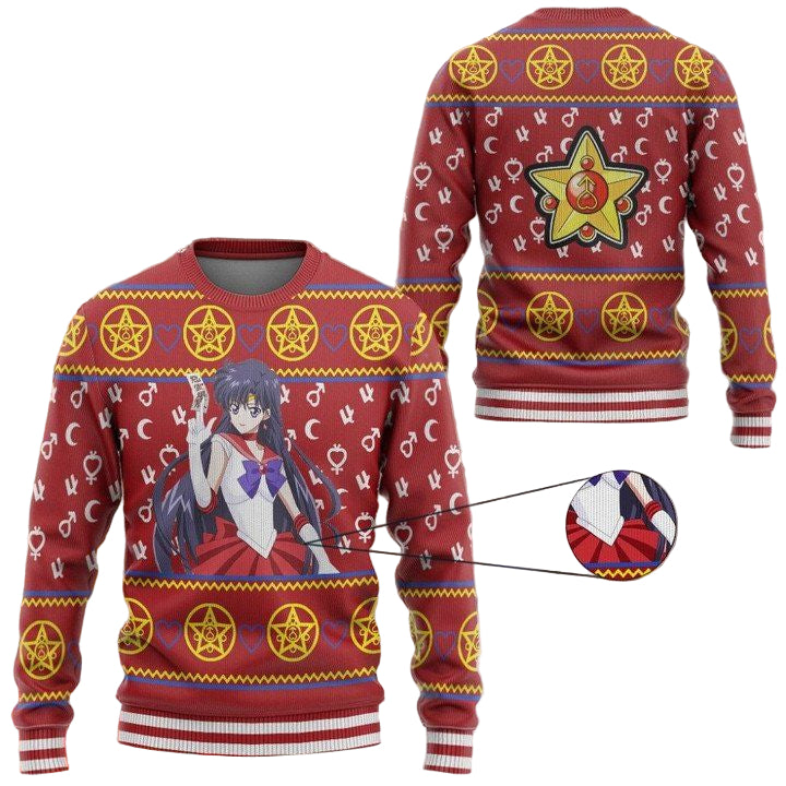 Anime Sailor Moon Mars Christmas Sweater ? Usalast