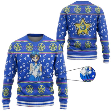 Anime Sailor Moon Mercury Christmas Sweater ? Usalast