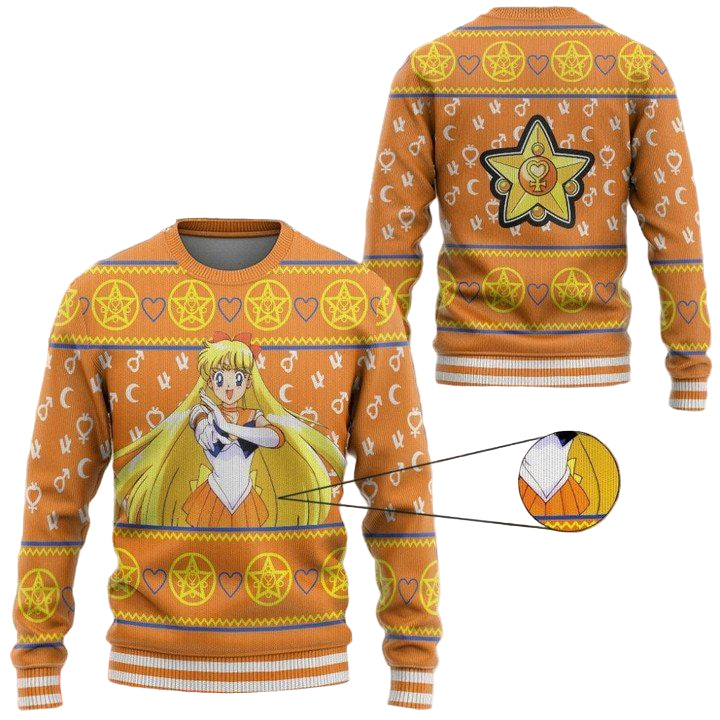 Anime Sailor Moon Venus Christmas Sweater ? Usalast
