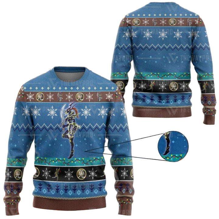 Anime Yu Gi Oh Black Luster Soldier Christmas Sweater ? Usalast