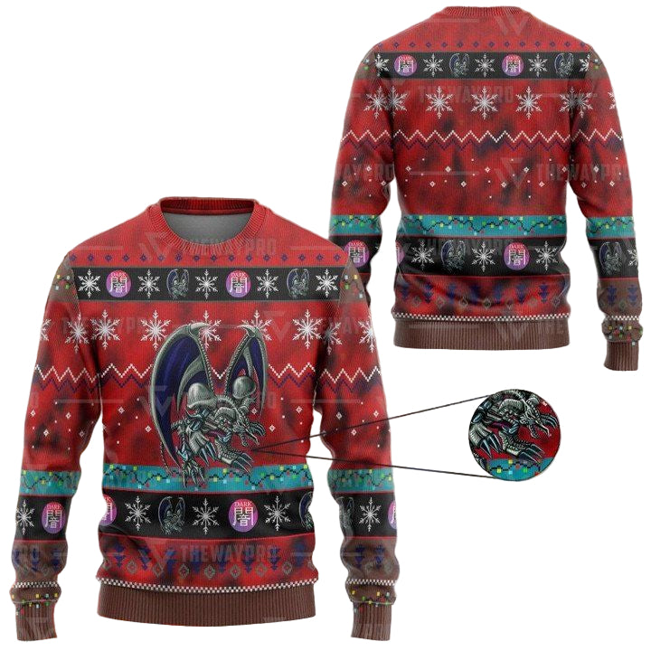 Anime Yu Gi Oh Black Skull Dragon Christmas Sweater ? Usalast