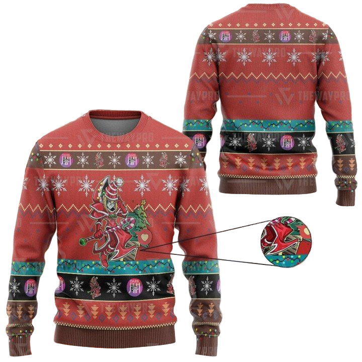 Anime Yu Gi Oh Dark Magician 2 Christmas Sweater ? Usalast