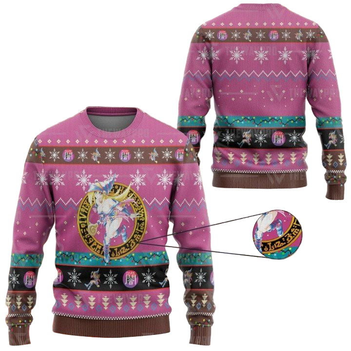 Anime Yu Gi Oh Dark Magician Girl Christmas Sweater ? Usalast