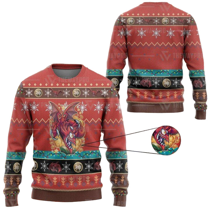 Anime Yu Gi Oh Slifer The Toon Dragon By Kraus Christmas Sweater ? Usalast
