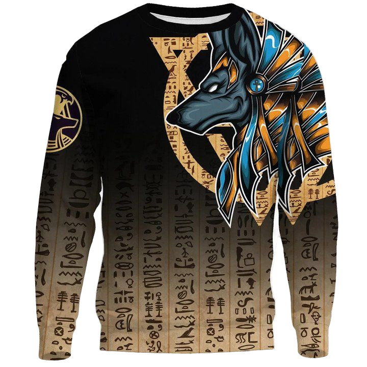 Anubis Symbol On His Shoulder Sweater A27 ? Usalast