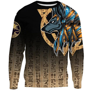 Anubis Symbol On His Shoulder Sweater A27 ? Usalast