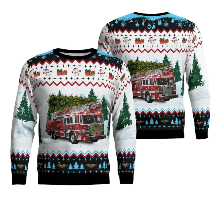Arlington County Fire Department Christmas AOP Sweater ? Usalast