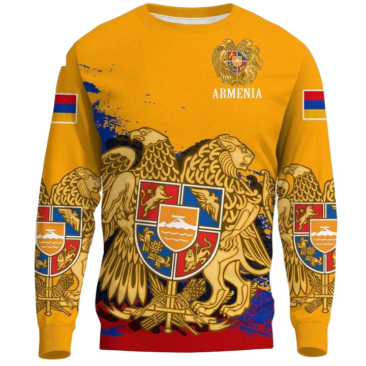 Armenia Special Sweater ? Yellow Version Knitted Long-Sleeved Sweater A7 ? Usalast