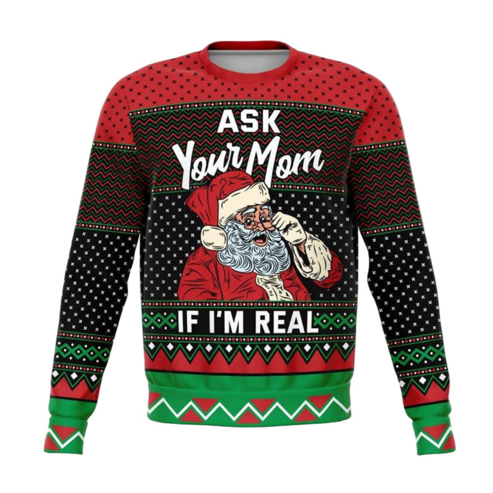 Ask Your Mom 2022 Naughty Meme 3d Ugly Christmas Sweater ? Usalast