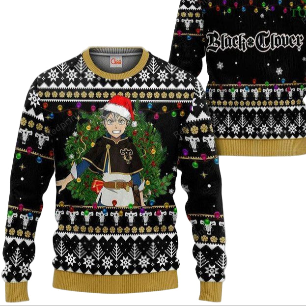 Asta Ugly Christmas Sweater And Hoodie Black Clover Anime Xmas Gift ? Usalast