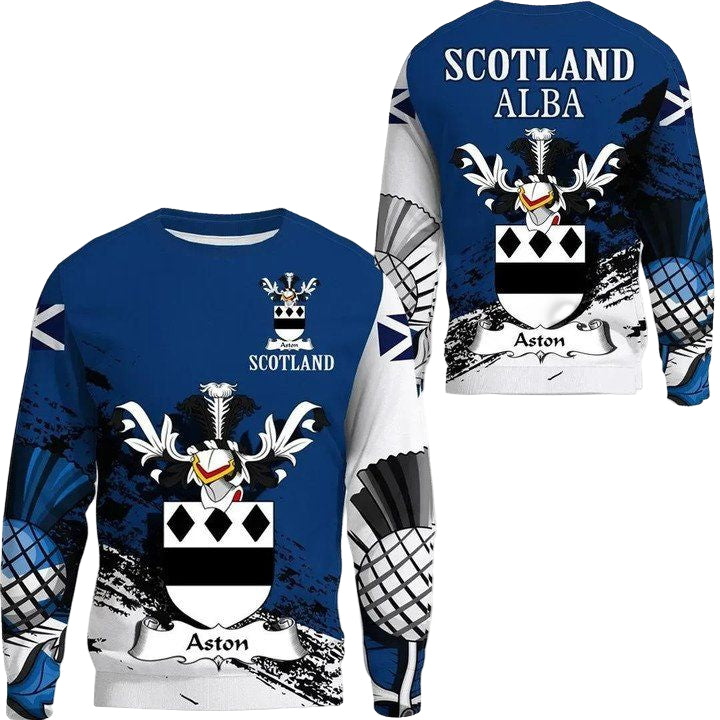 Aston Scottish Family Crest Scotland Special Sweater A7 ? Usalast