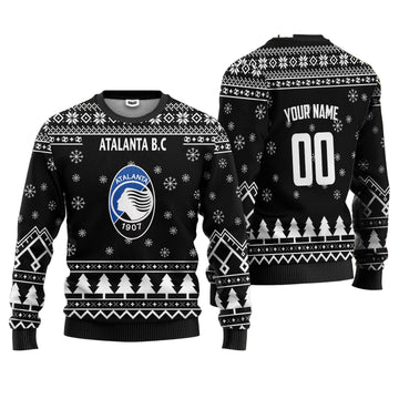 Atalanta B.C Personalized Ugly Christmas Sweater Black Version ? Usalast